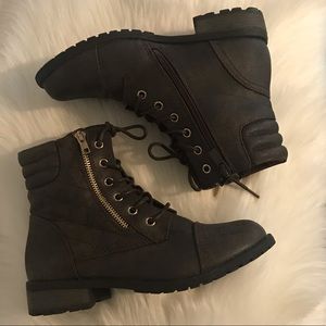 Brown Combat Boots